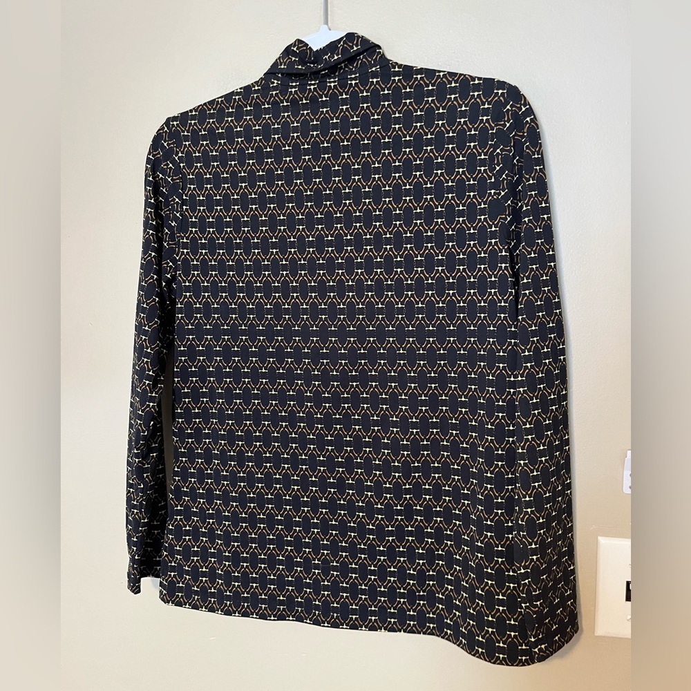 J Mclaughlin Geometric Patterned Turtleneck Top - image 3